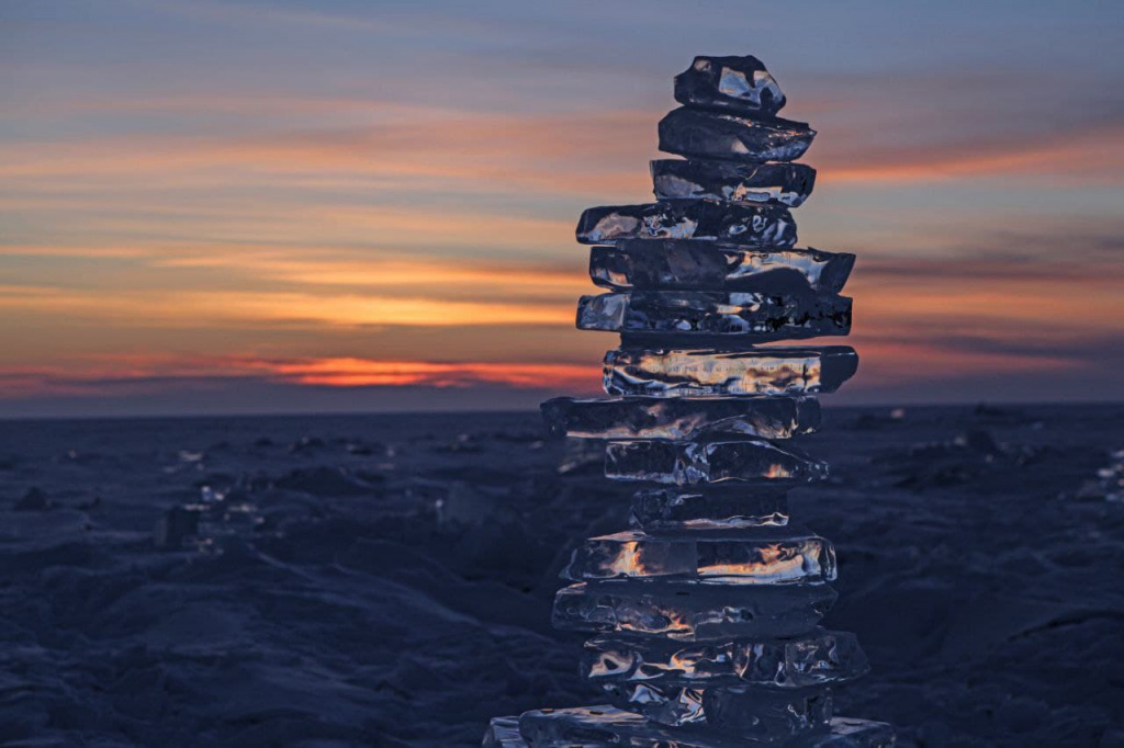 Статуя из льда в Бурятии